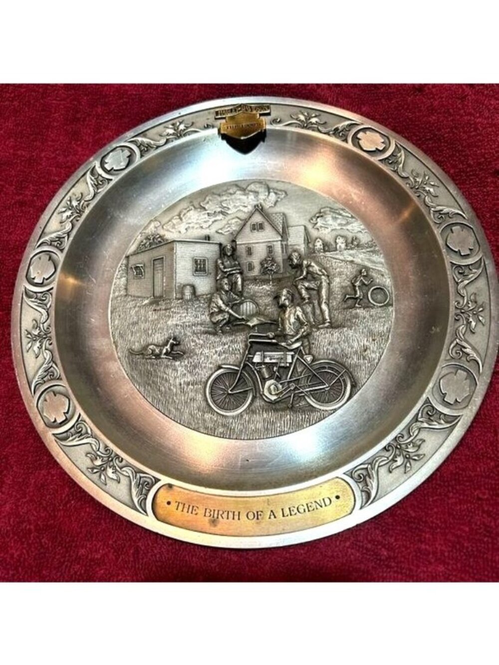 Harley-Davidson Limited Edition Pewter Plate "The Birth Of A Legend" Series 00 1
